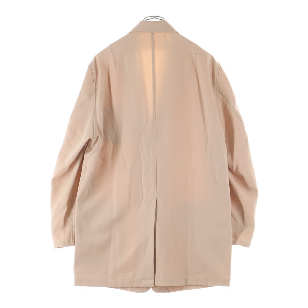 NO BRAND(ノーブランド) NONNOTTE ノノット CUTAWAY FRONT LONG JACKET カッタウェイ フロント ウール ロングジャケット ピンク N-23A-028