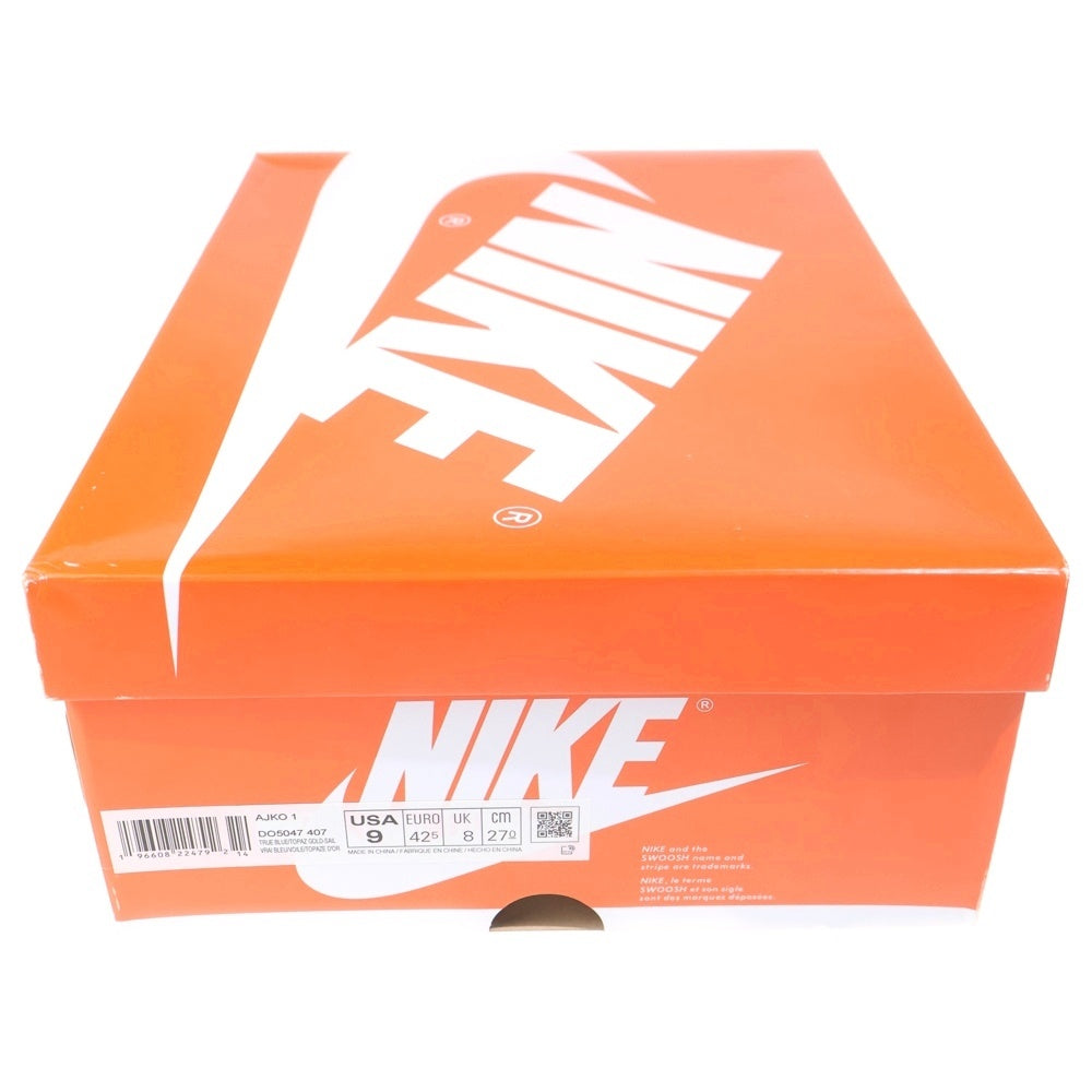 NIKE(ナイキ) JORDAN 1 KO TRUE BLUE AND TOPAZ GOLD/LANEY エアジョーダン1 KO トゥルーブルー アンド トパーズ ゴールド/レイニー ハイカットスニーカー DO5047-407