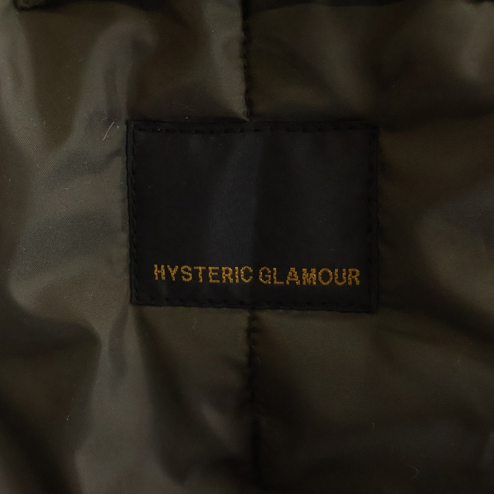 HYSTERIC GLAMOUR(ヒステリックグラマー) N-2B ナイロン 迷彩 ファーフーデッドパファージャケット カーキ 0293AB02
