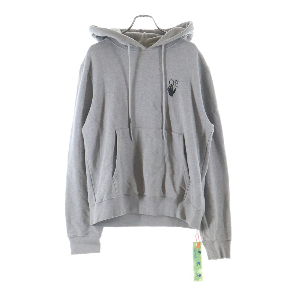OFF-WHITE(オフホワイト) 21AW DEGRADE ARROW SLIM デグレード アロー スリム フーデット スウェットパーカー グレー OMBB034F21FLE002