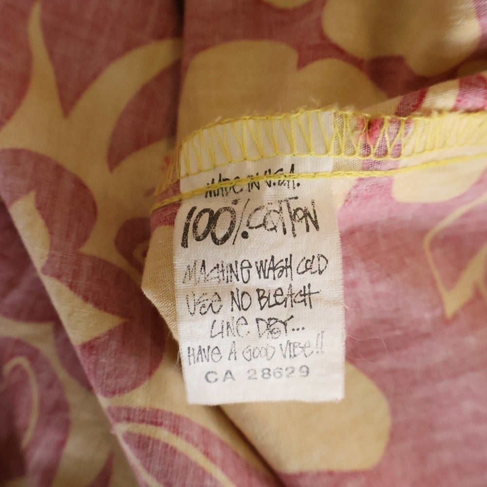 STUSSY(ステューシー) 90S VINTAGE 紺タグ ヴィンテージ 半袖アロハシャツ レッド