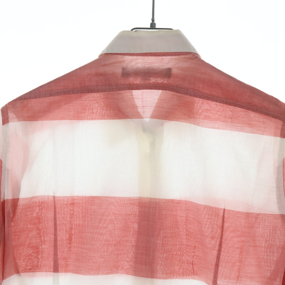 RAF SIMONS(ラフシモンズ) 08SS ARCHIVE アーカイブ ボーダー 半袖シャツ ホワイト/レッド