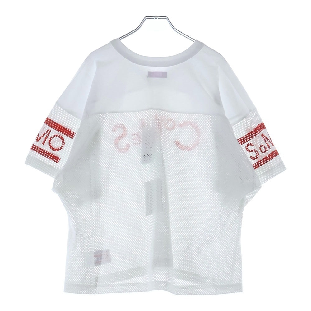 ERL(イーアールエル) Football T-Shirt フットボール メッシュ 半袖Tシャツ カットソー ホワイト ERL02T013