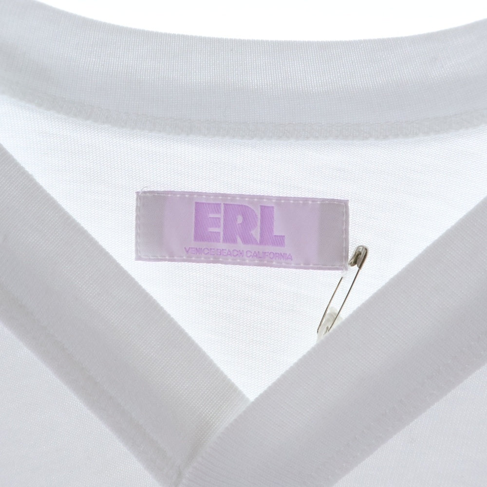 ERL(イーアールエル) Football T-Shirt フットボール メッシュ 半袖Tシャツ カットソー ホワイト ERL02T013