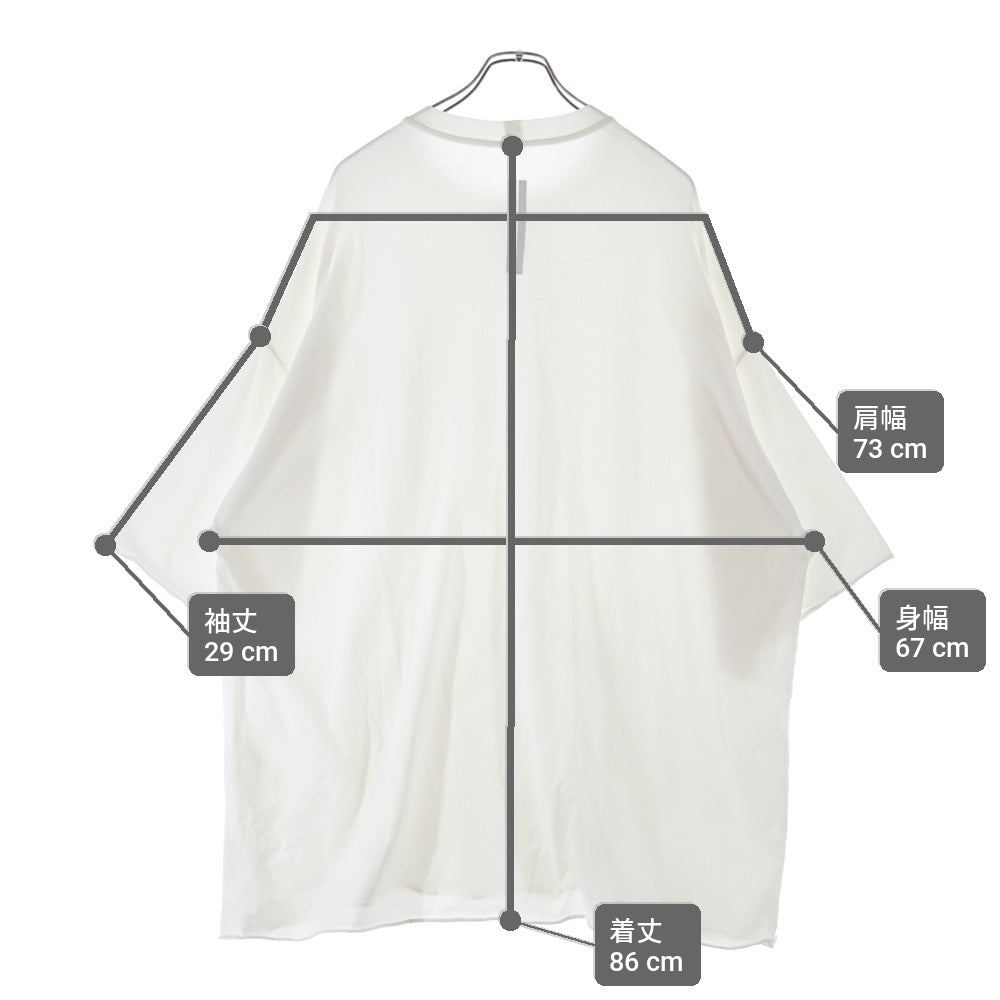 Rick Owens(リックオウエンス) 25SS TOMMT-T トミー オーバーサイズ 半袖 Tシャツ ホワイト RU01E5283-JA