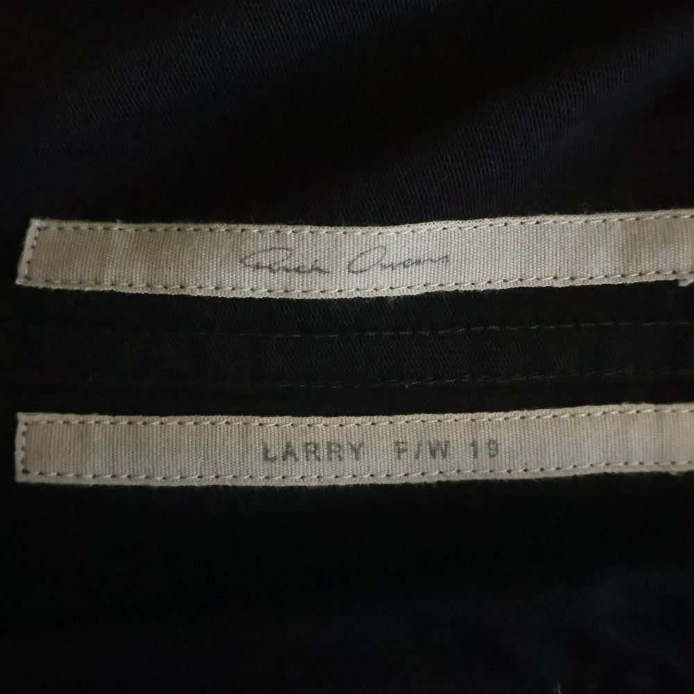 Rick Owens(リックオウエンス) 19AW CARGO JOG PANT カーゴ コットン パンツ ブラック RU19F4396-BA