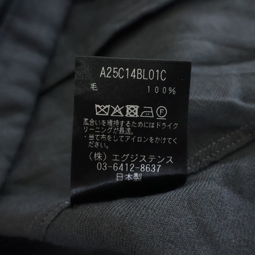 MARKAWARE(マーカウェア) 25AW HALF ZIP SERVICE SHIRT JACKET ハーフジップ サービス ウール シャツジャケット グレー A25C14BL01C