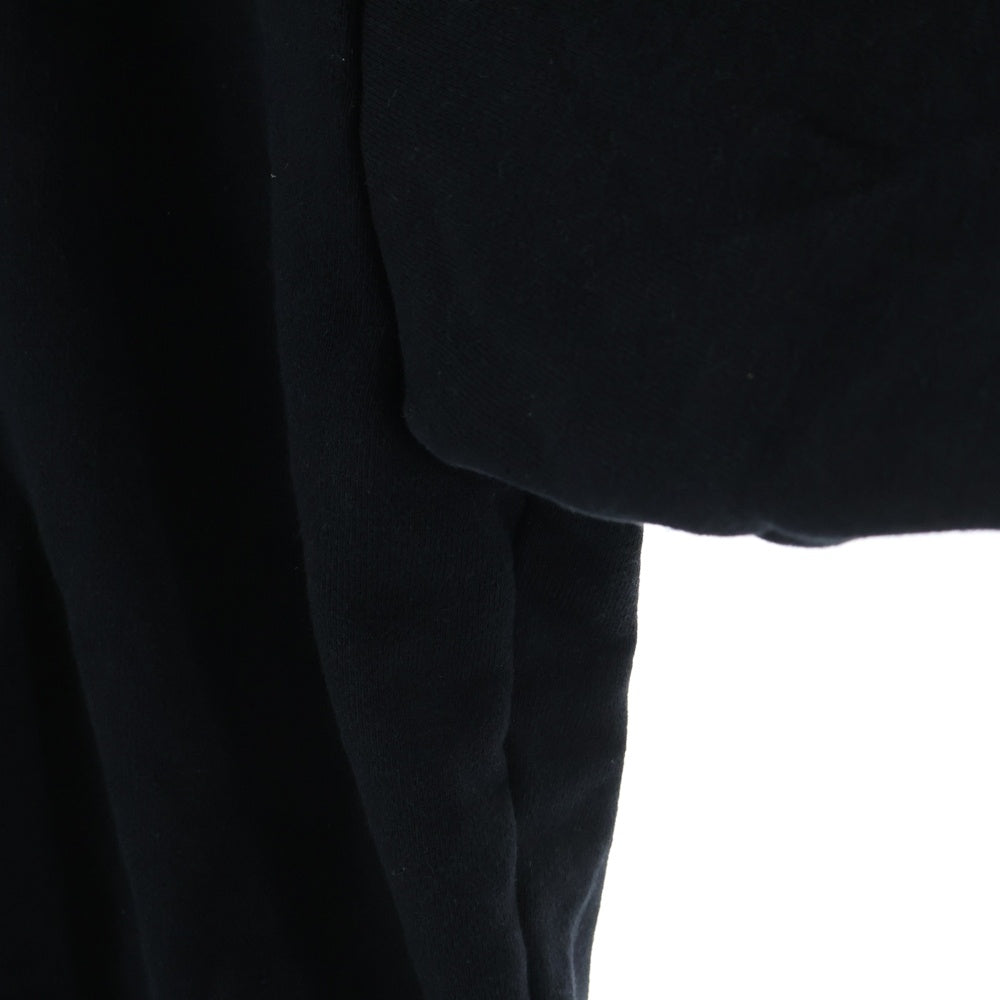WTAPS(ダブルタップス) 24SS フロントロゴデザイン コットン クルーネックプルオーバー スウェットトレーナー ブラック 241ATDT-CSM03