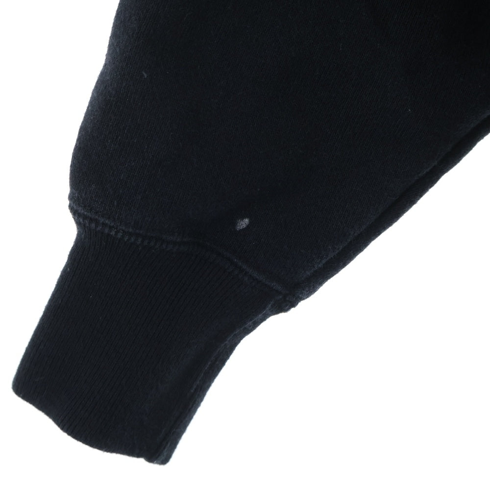 WTAPS(ダブルタップス) 24SS フロントロゴデザイン コットン クルーネックプルオーバー スウェットトレーナー ブラック 241ATDT-CSM03