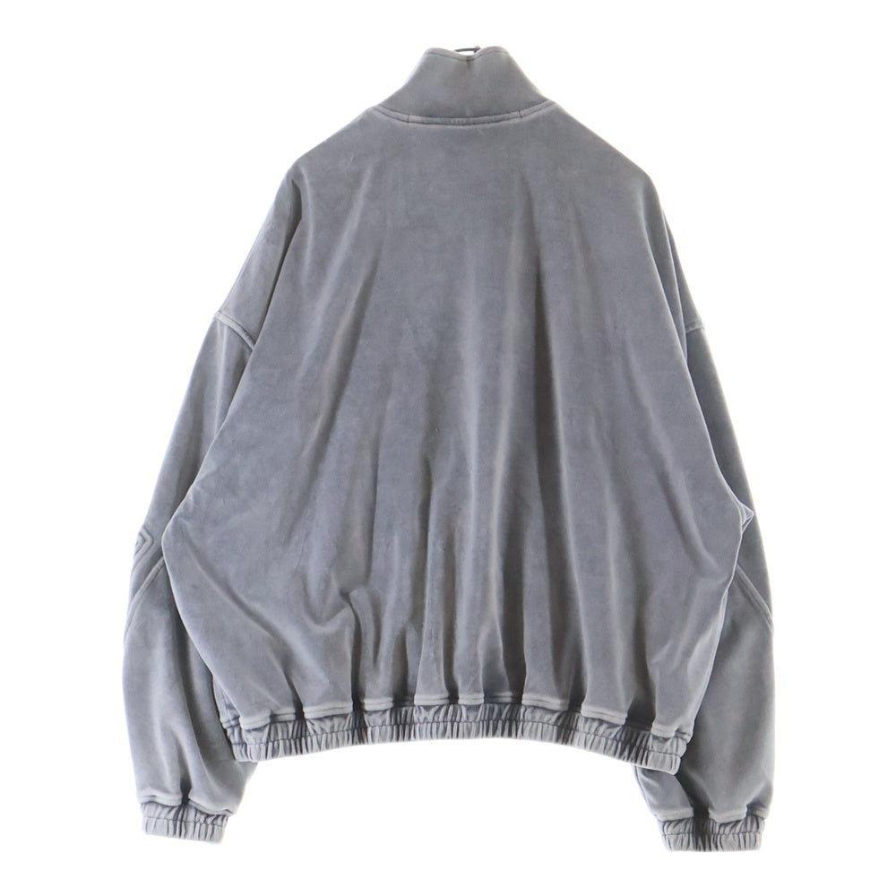 ALEXANDER WANG(アレキサンダーワン) EMBOSSED LOGO TRACK JACKET エンボスドロゴ ベロア ジップアップトラックジャケット グレー UCC4242030