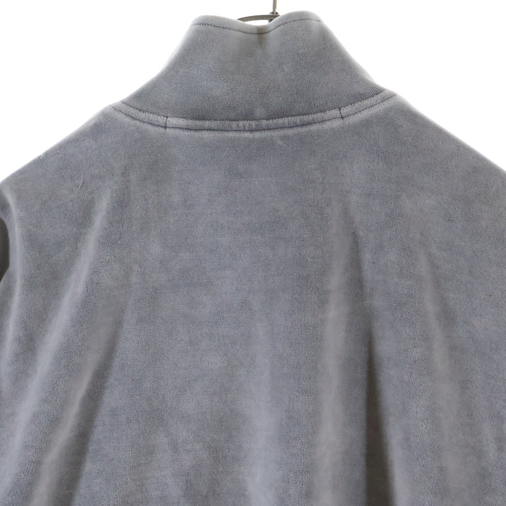 ALEXANDER WANG(アレキサンダーワン) EMBOSSED LOGO TRACK JACKET エンボスドロゴ ベロア ジップアップトラックジャケット グレー UCC4242030