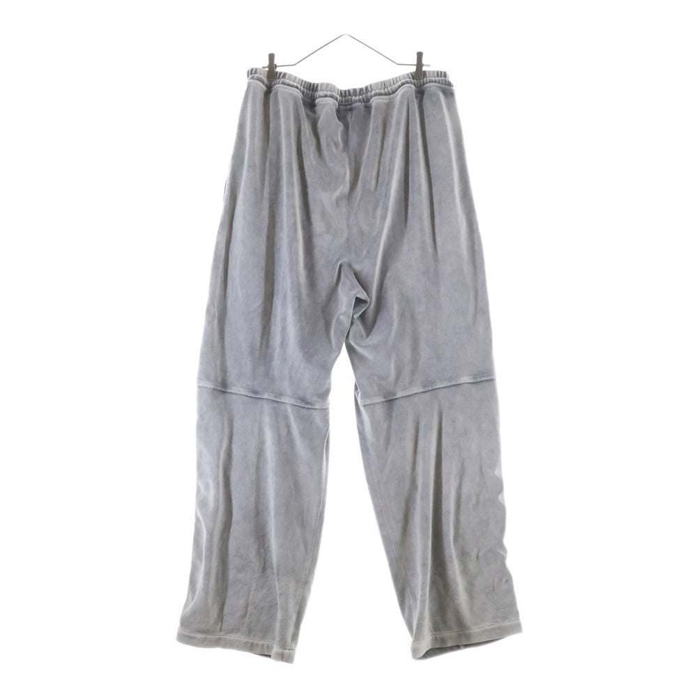 ALEXANDER WANG(アレキサンダーワン) EMBOSSED LOGO TRACK PANTS エンボスドロゴ ベロア ドローストリングトラックパンツ グレー 6CC1244025