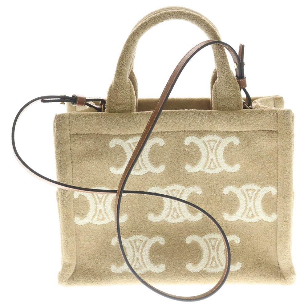 CELINE(セリーヌ) トリオンフ スモール カバ タイス パイル 2Way ショルダー ハンドバッグ ベージュ レディース