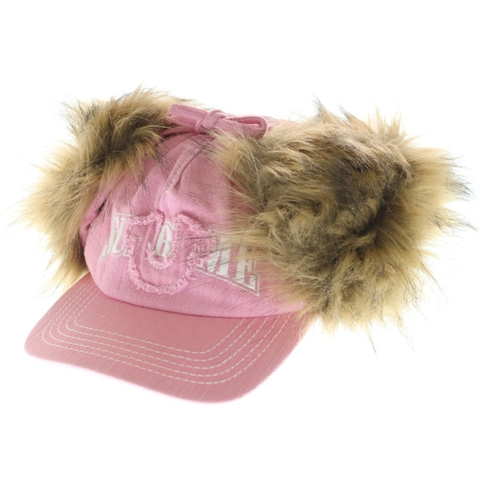 SUPREME(シュプリーム) 25AW ×True Religion Earflap 5-Panel トゥルーレリジョン イアーフラップ 5パネル ファー キャップ 帽子 ピンク