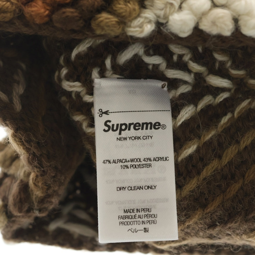 SUPREME(シュプリーム) 25AW Textured Knit Beanie テクスチャード ニット ビーニー 帽子 ブラウン