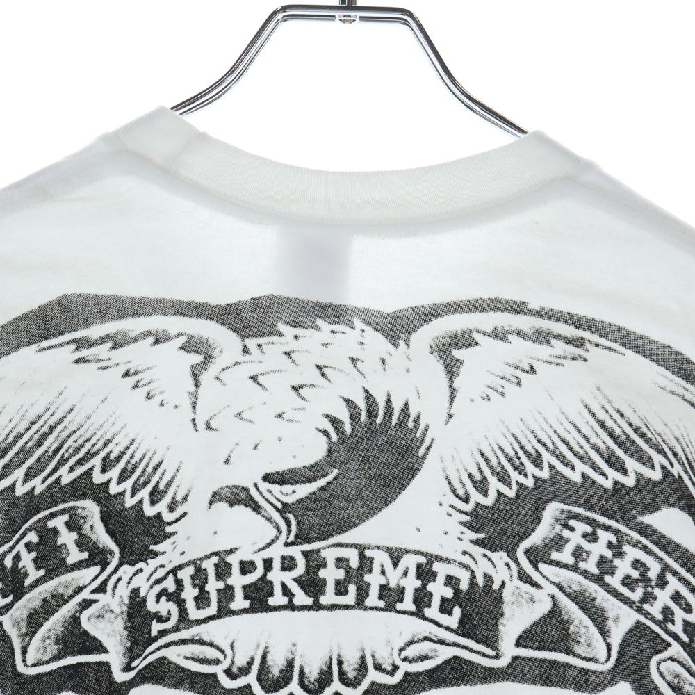 SUPREME(シュプリーム) 25AW ×ANTIHERO Eagle L/S Tee アンタイヒーロー イーグル クルーネック長袖Tシャツ カットソー ホワイト