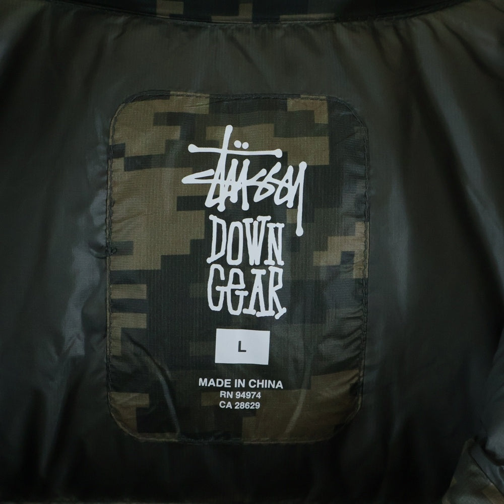 STUSSY(ステューシー) MICRO RIPSTOP DOWN JACKET デジタルカモ マイクロリップストップ ダウンジャケット カーキ 115877