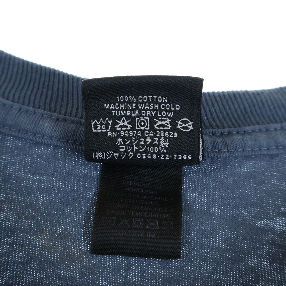 STUSSY(ステューシー) BIG AND MEATY ビッグアンドミーティー フロントプリント クルーネック半袖Tシャツ カットソー ブルー