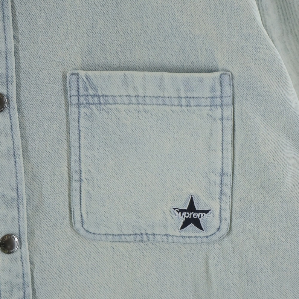 SUPREME(シュプリーム) 25AW Quilted Lined Denim Snap Shirt キルテッドライン デニムスナップ 長袖シャツ インディゴ
