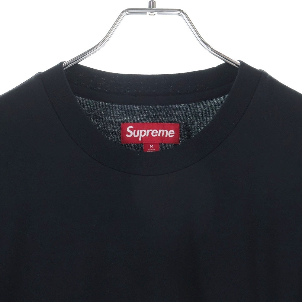 SUPREME(シュプリーム) 25AW Intarsia Sleeve L/S Top インターシャスリーブ クルーネック長袖Tシャツ カットソー ブラック