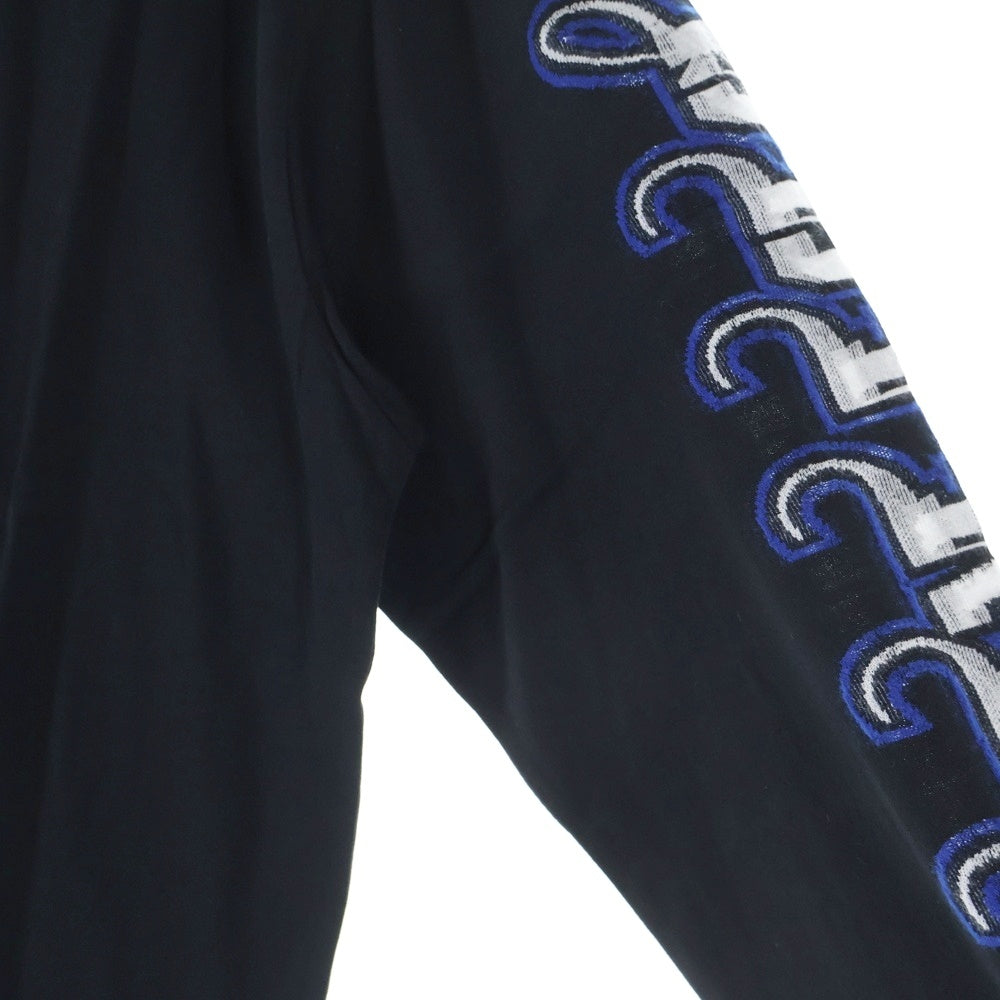 SUPREME(シュプリーム) 25AW Intarsia Sleeve L/S Top インターシャスリーブ クルーネック長袖Tシャツ カットソー ブラック