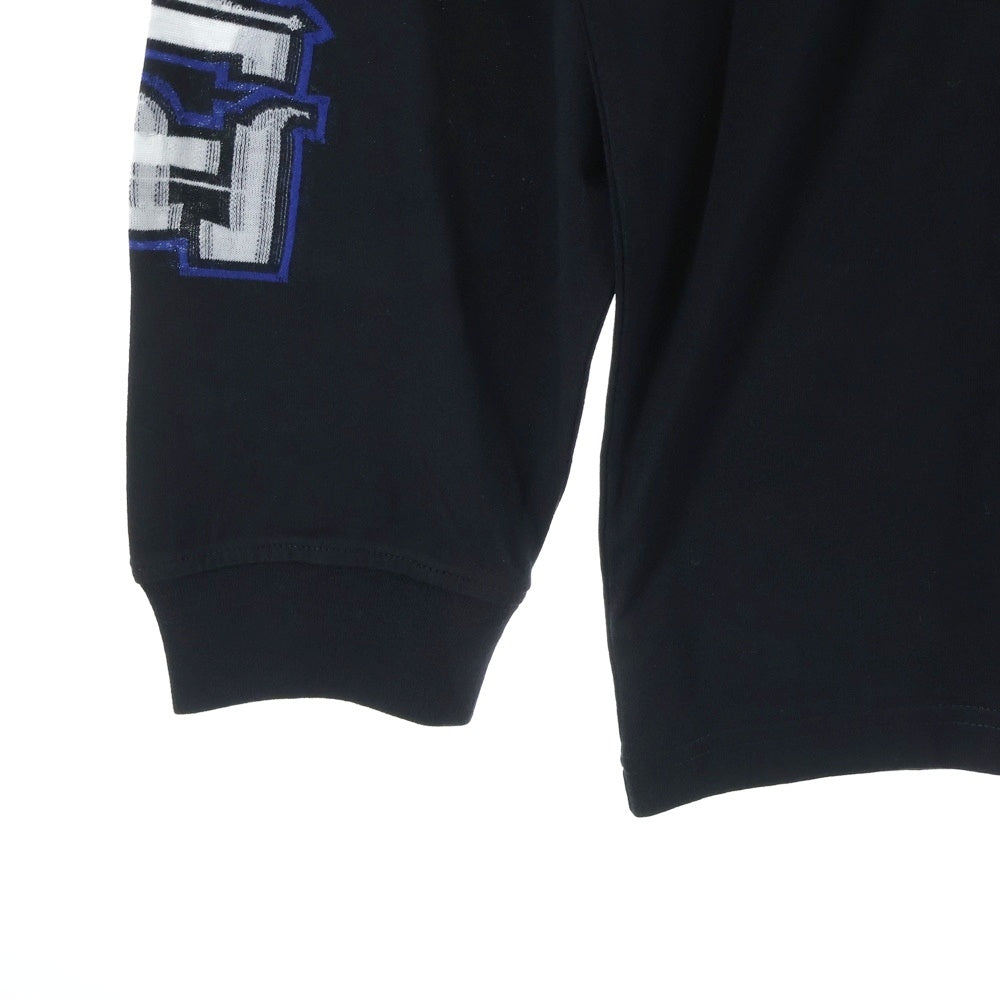 SUPREME(シュプリーム) 25AW Intarsia Sleeve L/S Top インターシャスリーブ クルーネック長袖Tシャツ カットソー ブラック