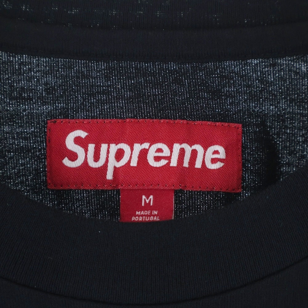 SUPREME(シュプリーム) 25AW Intarsia Sleeve L/S Top インターシャスリーブ クルーネック長袖Tシャツ カットソー ブラック