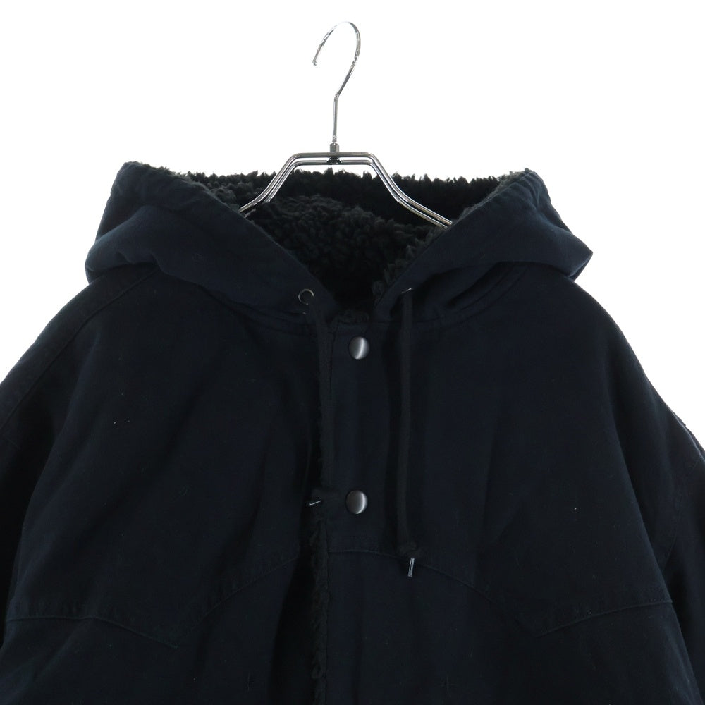 SUPREME(シュプリーム) 25AW ×NUMBER (N)INE Faux Shearling Hooded Coat ナンバーナイン フェイクシアリング フーデッドコート ジャケット ブラック