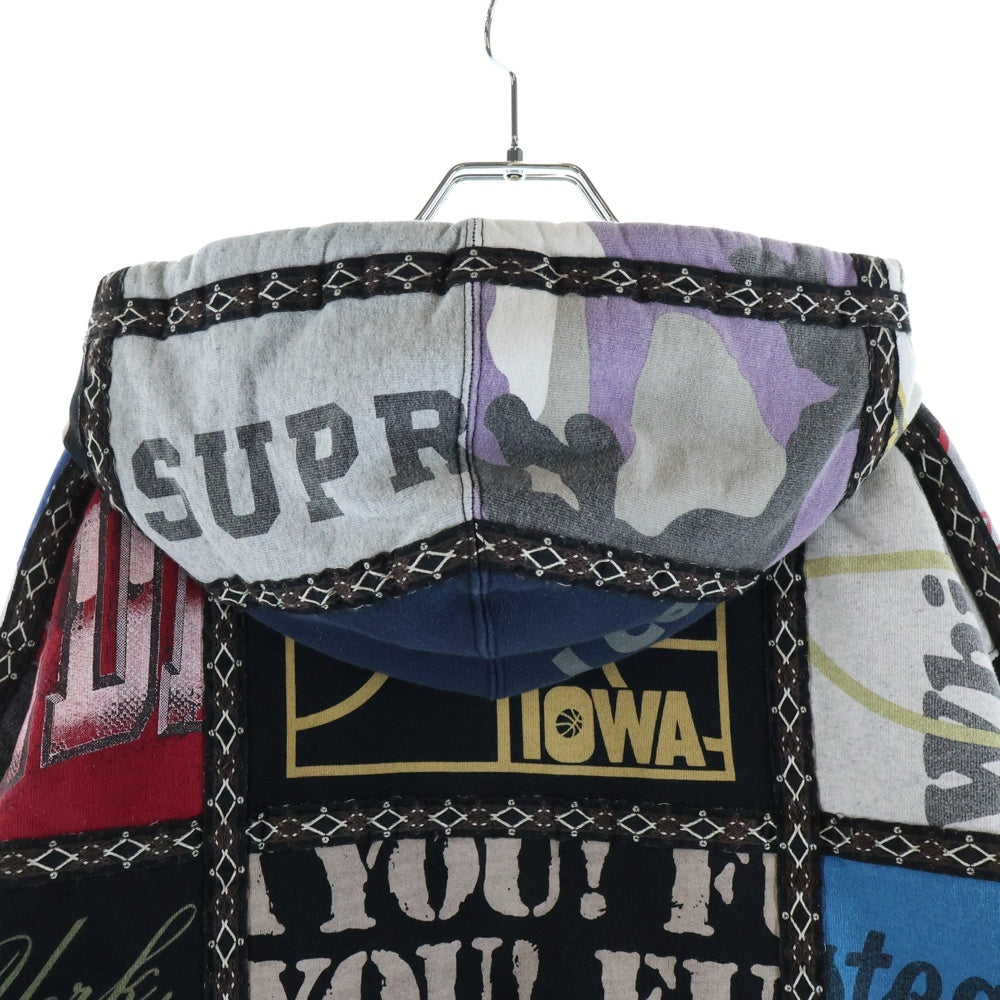 SUPREME(シュプリーム) 25AW ×NUMBER (N)INE Patchwork Zip Up Hooded Sweatshirt ナンバーナイン パッチワーク ジップアップフーデッドスウェットシャツ パーカー マルチカラー