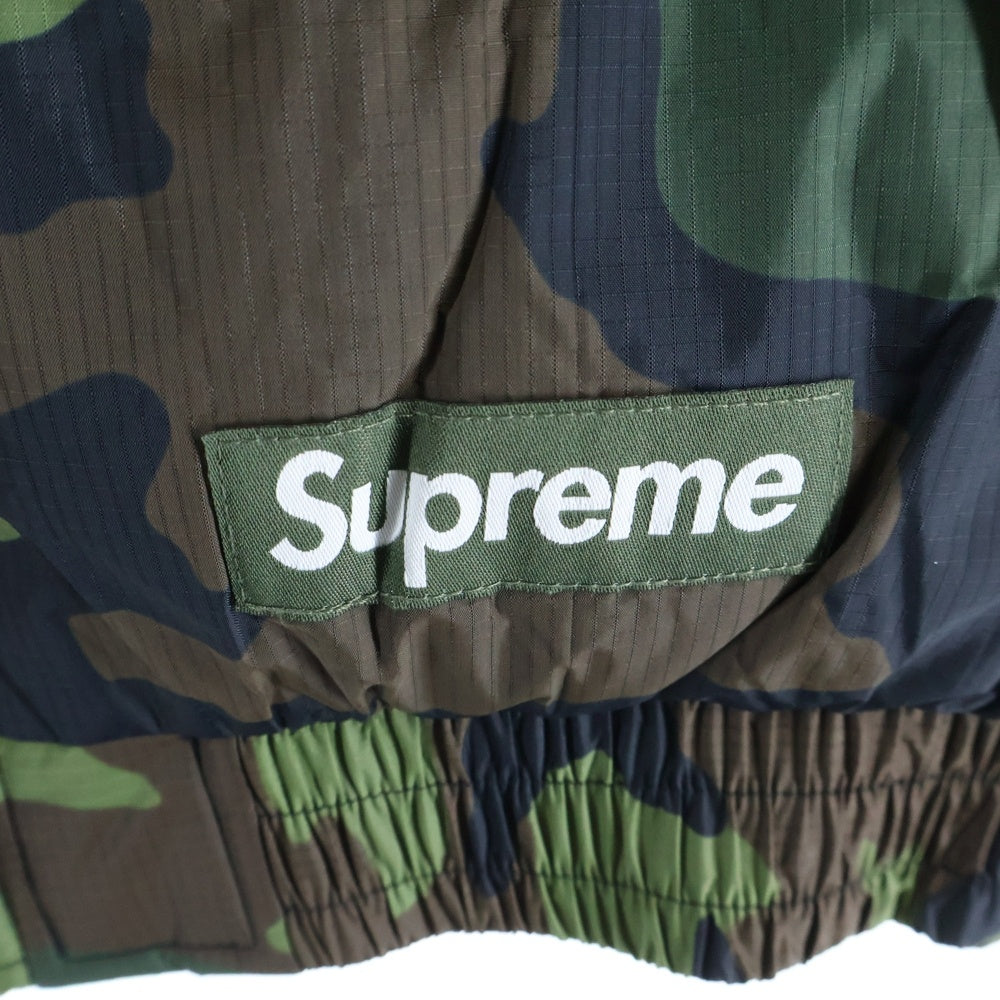 SUPREME(シュプリーム) 25AW Facemask 700-Fill Down Puffer Jacket カモ柄 フェイスマスク 700フィル ファーフーデッド ダウンパファージャケット カーキ