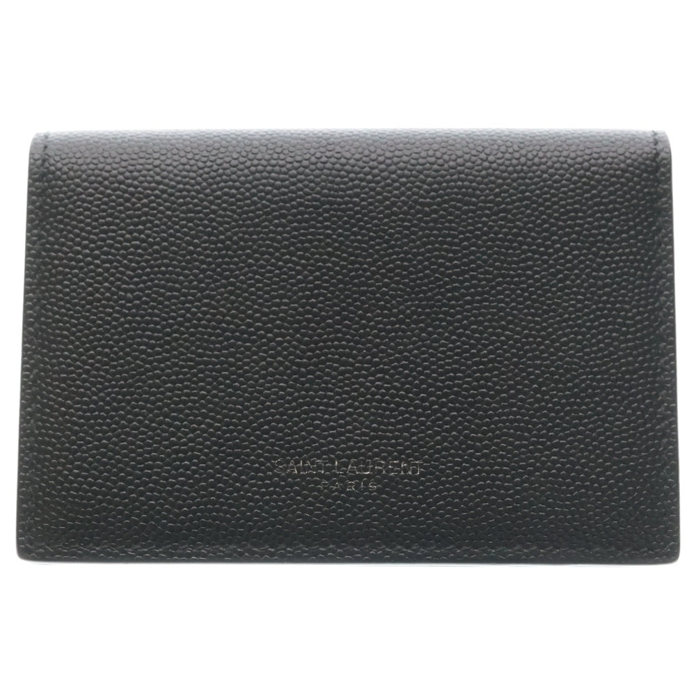 SAINT LAURENT PARIS(サンローランパリ) フロントロゴ レザー カードケース ブラック 469338 レディース