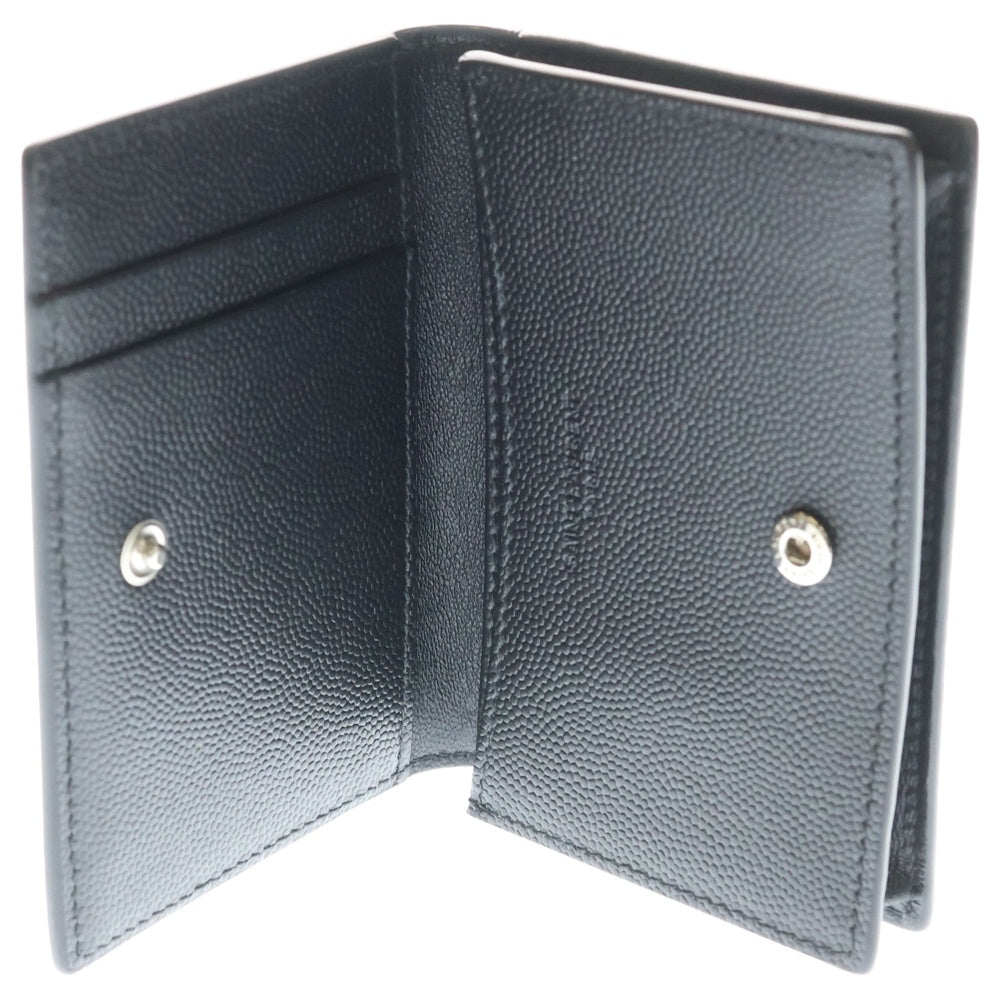 SAINT LAURENT PARIS(サンローランパリ) フロントロゴ レザー カードケース ブラック 469338 レディース