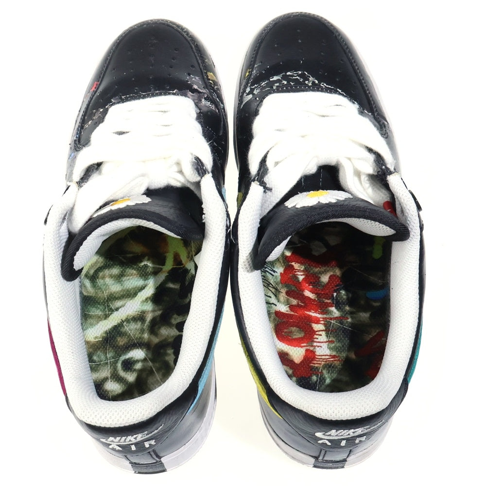 NIKE(ナイキ) ×PEACEMINUSONE AIR FORCE 1 07 ピースマイナスワン エアフォース1 レザーローカットスニーカー US9/27cm ブラック AQ3692‐004