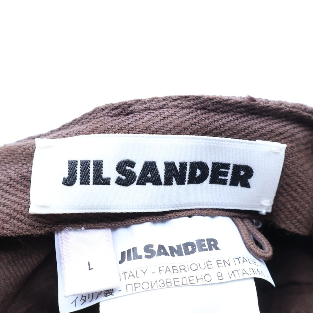 JIL SANDER(ジルサンダー) コットン 6パネル キャップ 帽子 ブラウン JSMU590349