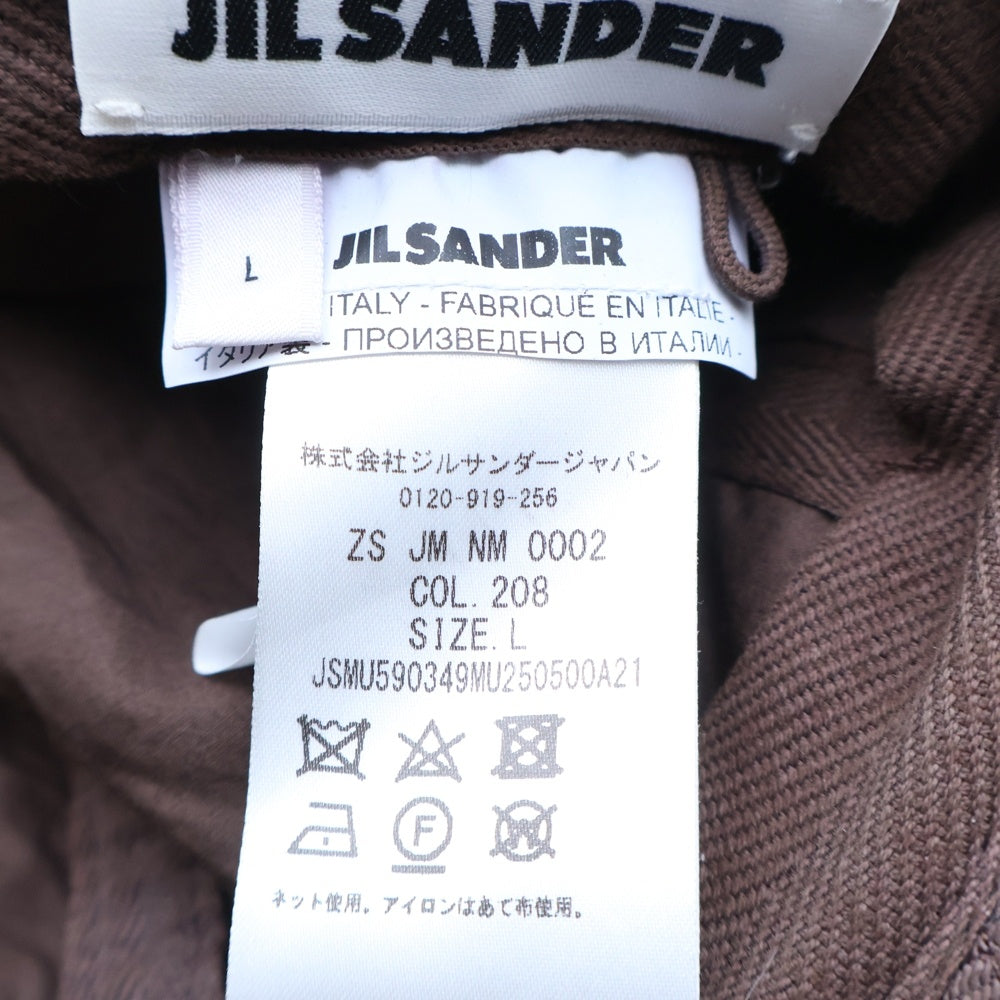 JIL SANDER(ジルサンダー) コットン 6パネル キャップ 帽子 ブラウン JSMU590349
