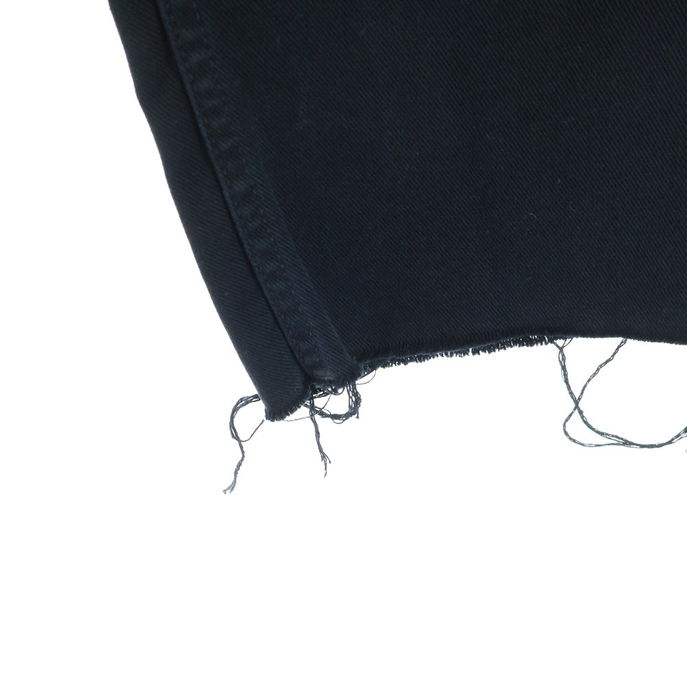 BALENCIAGA(バレンシアガ) 23AW ジップフライ カットオフ デニム ショートパンツ ブラック 753212 TNW11