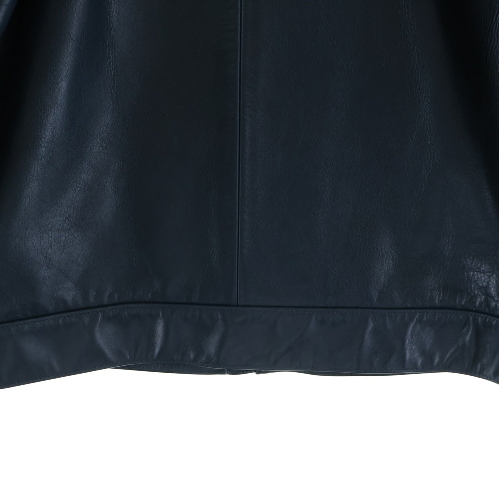 WACKO MARIA(ワコマリア) SINGLE RIDERS LEATHER JACKET レオパードライナー シングルライダース レザージャケット ブルー