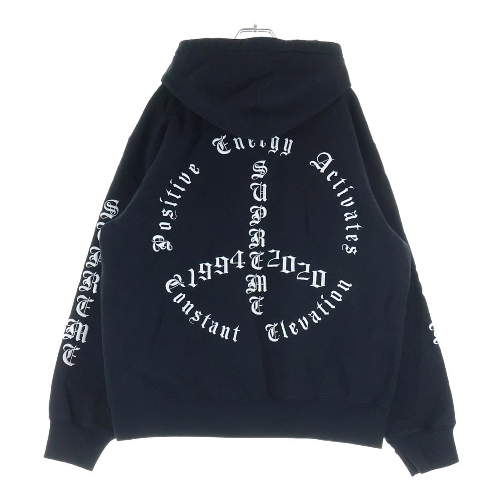 SUPREME(シュプリーム) 20AW Peace Hooded Sweatshirt ピース フーデットスウェットパーカー ブラック