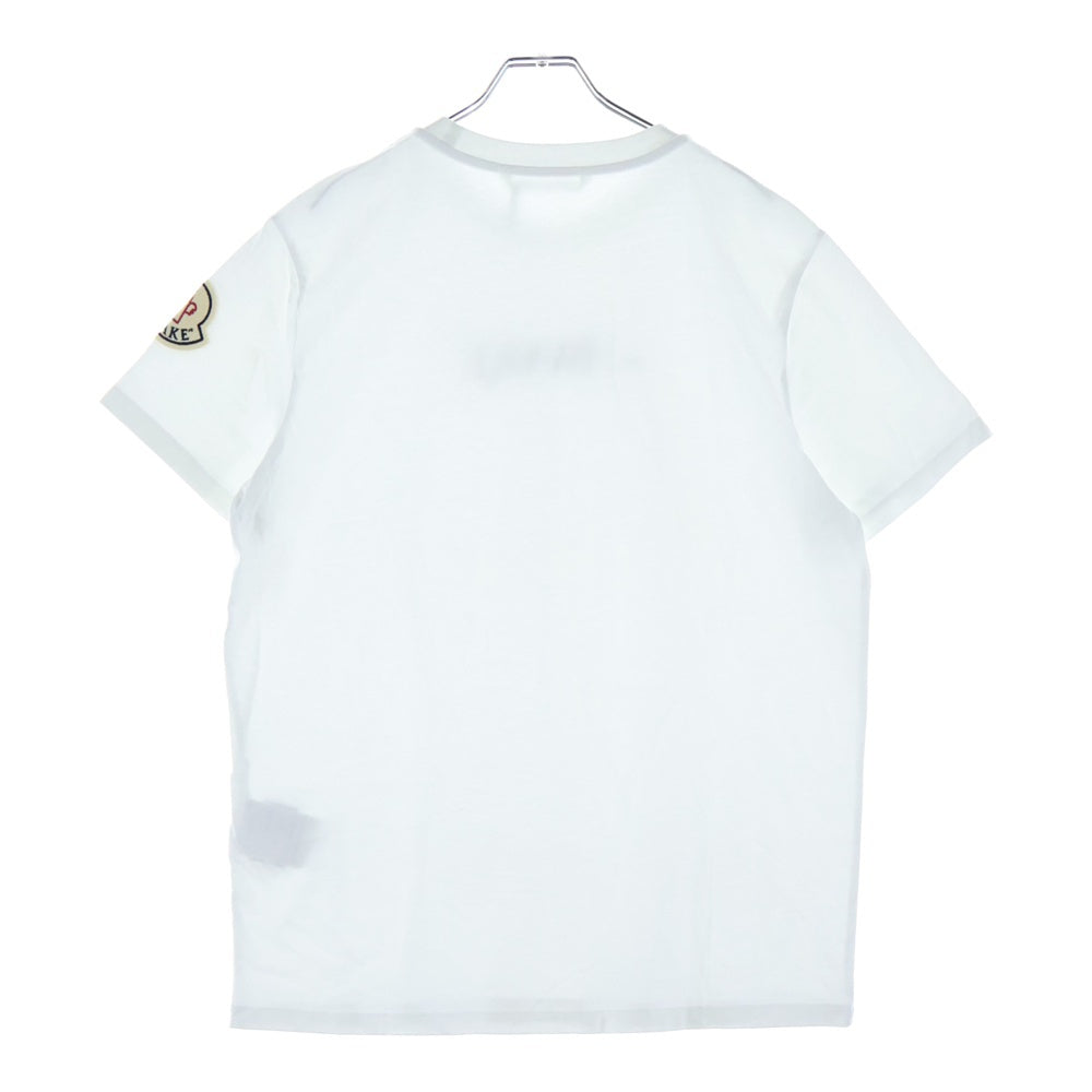 MONCLER(モンクレール) 20SS ×AWAKE MAGLIA T-SHIRT アウェイク サイドパッチ フロントロゴプリント 半袖Tシャツ カットソー ホワイト F10928C70810