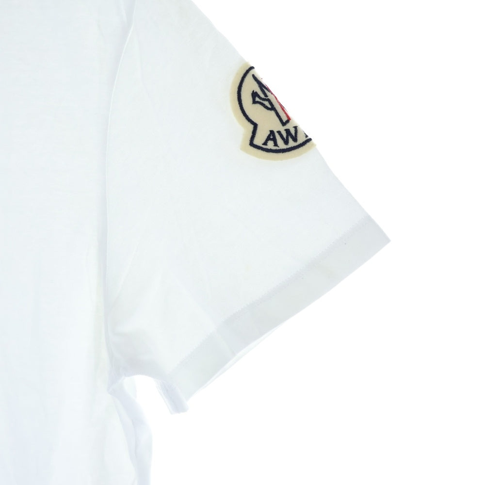 MONCLER(モンクレール) 20SS ×AWAKE MAGLIA T-SHIRT アウェイク サイドパッチ フロントロゴプリント 半袖Tシャツ カットソー ホワイト F10928C70810
