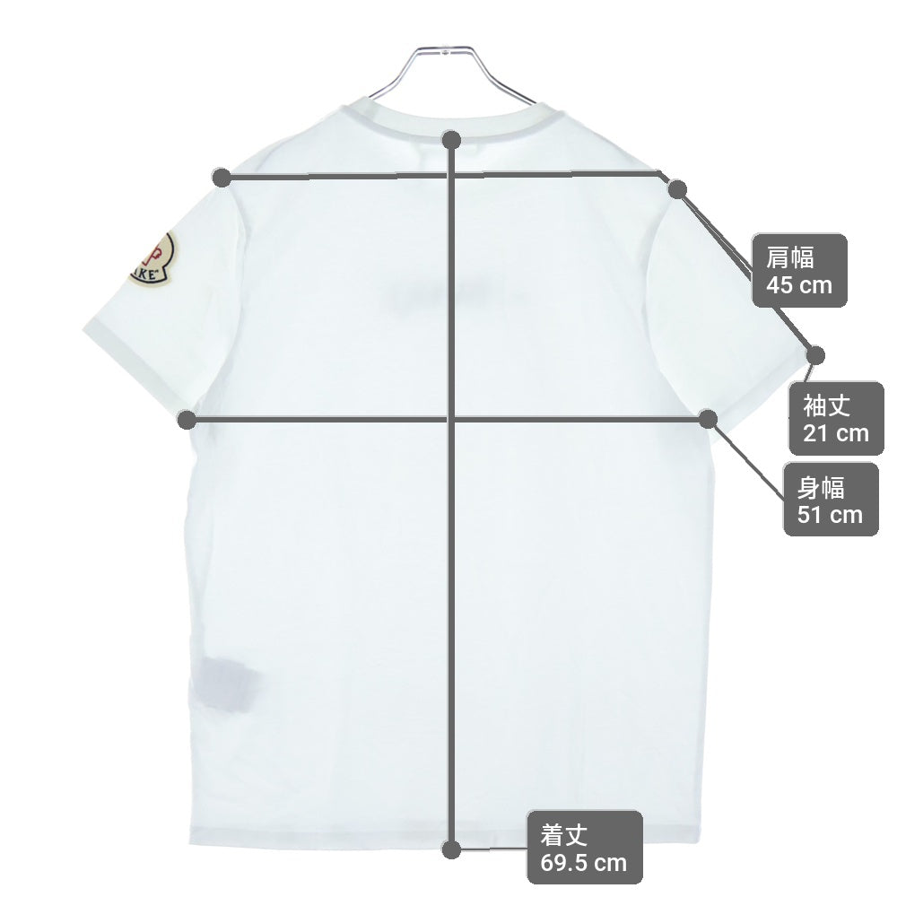 MONCLER(モンクレール) 20SS ×AWAKE MAGLIA T-SHIRT アウェイク サイドパッチ フロントロゴプリント 半袖Tシャツ カットソー ホワイト F10928C70810