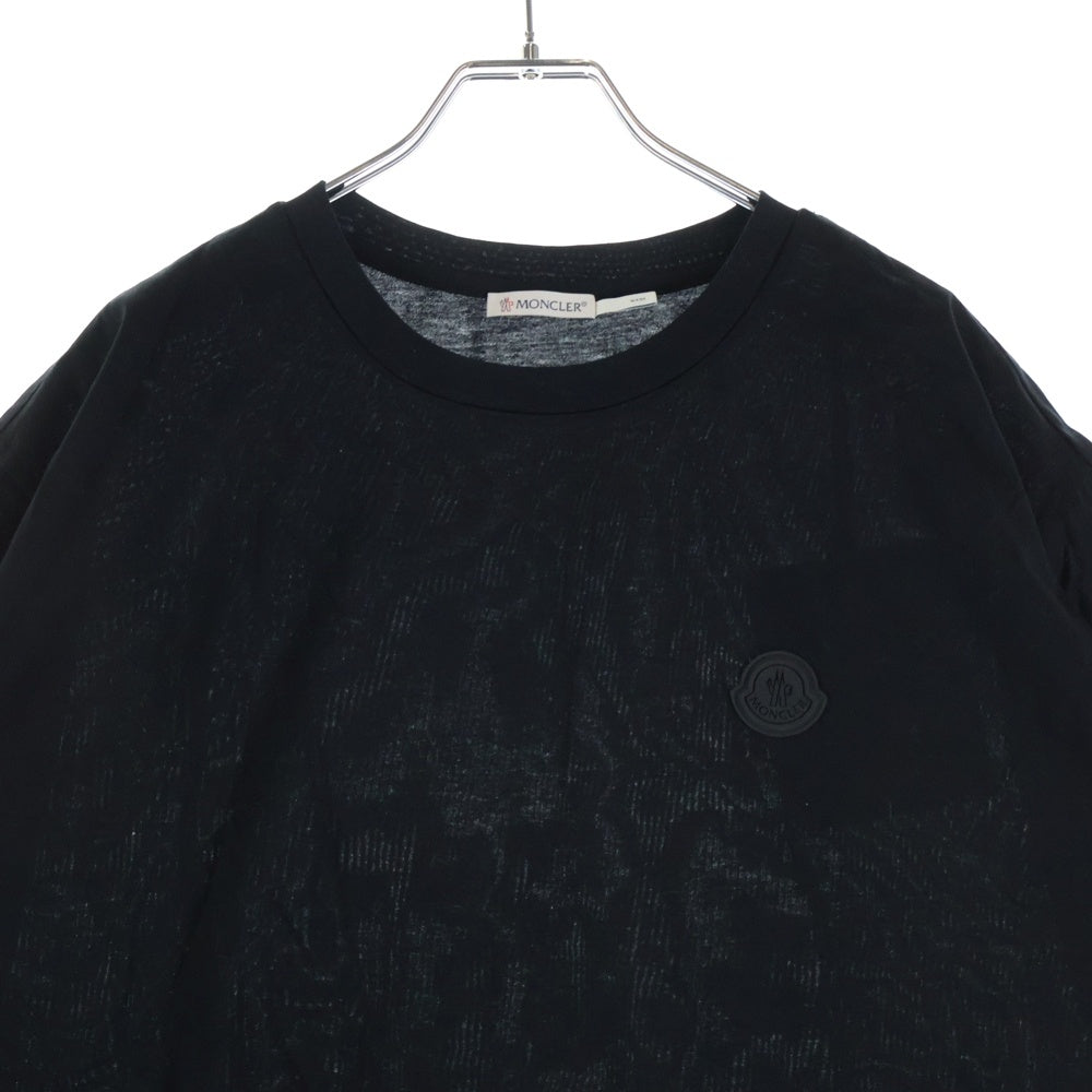 MONCLER(モンクレール) 19SS MAGLIA T-SHIRT ミニロゴパッチ 半袖Tシャツ カットソー ブラック E20918002800