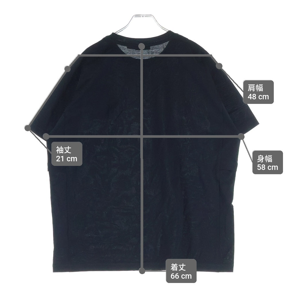 MONCLER(モンクレール) 19SS MAGLIA T-SHIRT ミニロゴパッチ 半袖Tシャツ カットソー ブラック E20918002800