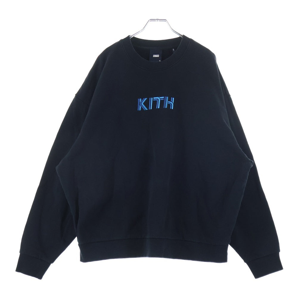 KITH(キス) PARALLEL NELSON CREWNECK パラレル ネルソン クルーネック スウェット ブラック KHM031655