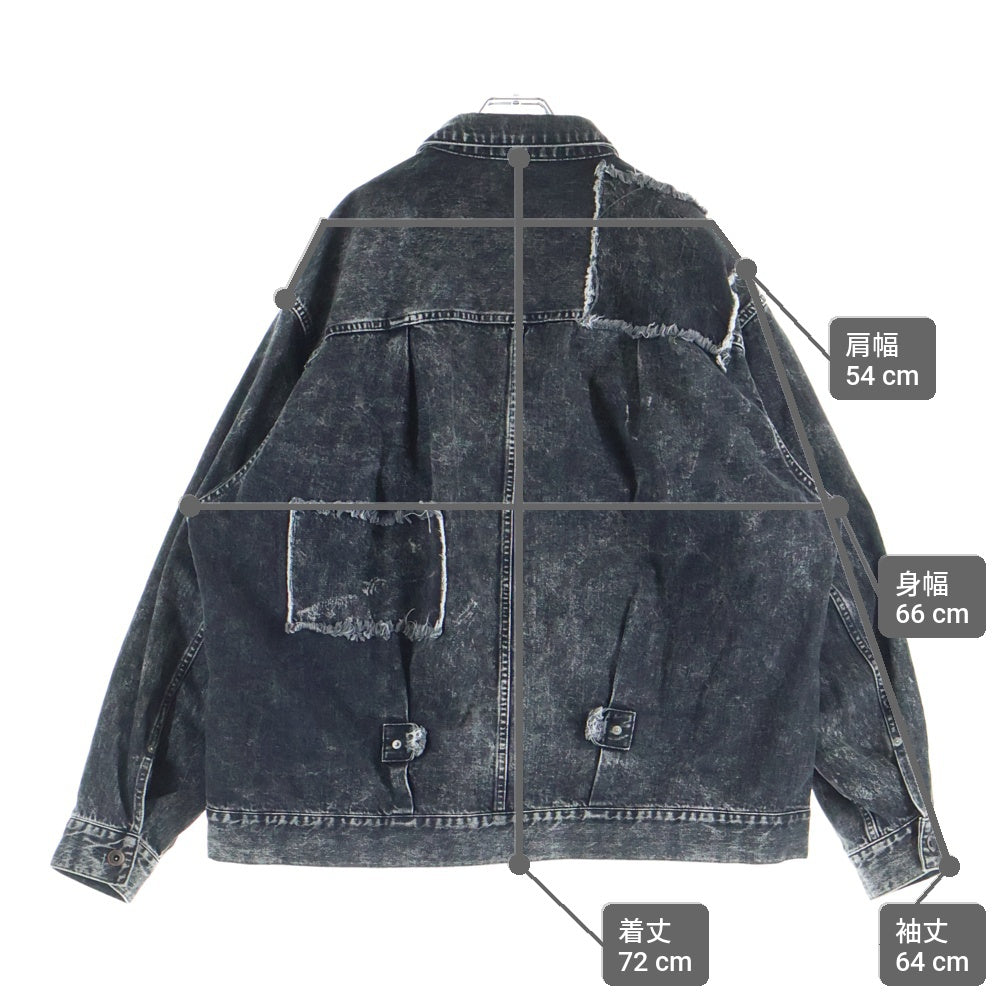 Name.(ネーム) 23AW ARP REMAKE 1ST DENIM JACKET デニムジャケット ブラック NMJK-001