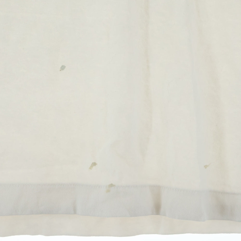 SAINT MICHAEL(セントマイケル) 25SS SAINT YOURSELF SS TEE セントユアセルフ ヴィンテージ加工 両面プリントTシャツ 半袖クルーネックカットソー ホワイト SM-HR8-0000-020