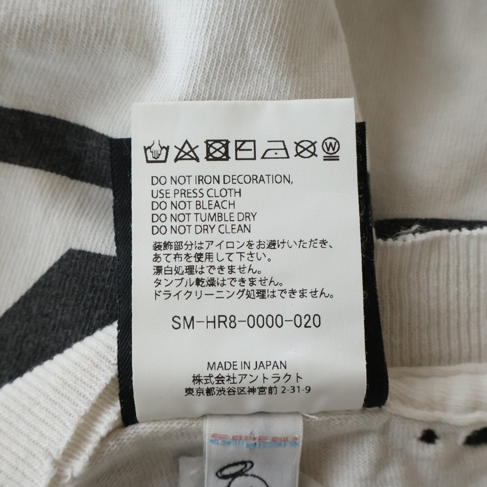 SAINT MICHAEL(セントマイケル) 25SS SAINT YOURSELF SS TEE セントユアセルフ ヴィンテージ加工 両面プリントTシャツ 半袖クルーネックカットソー ホワイト SM-HR8-0000-020