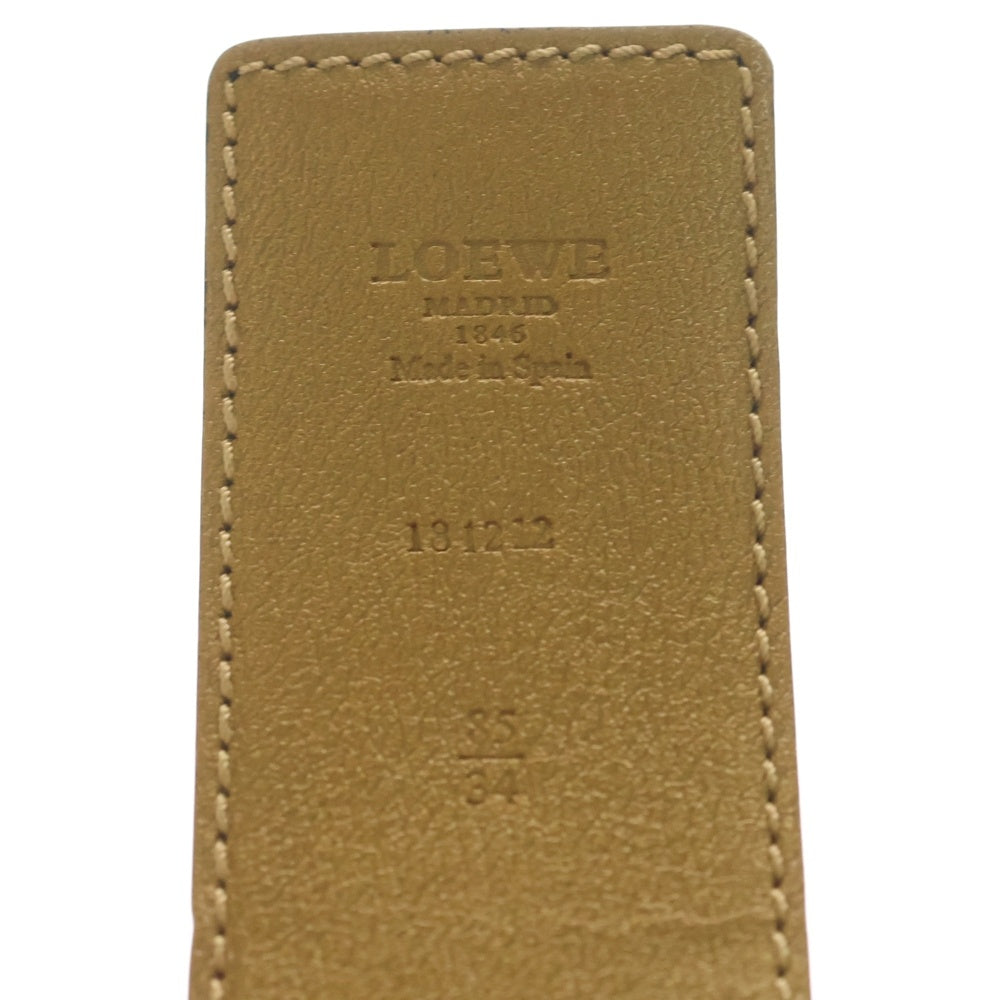 LOEWE(ロエベ) アナグラム ゴールドバックル レザーベルト ブラック