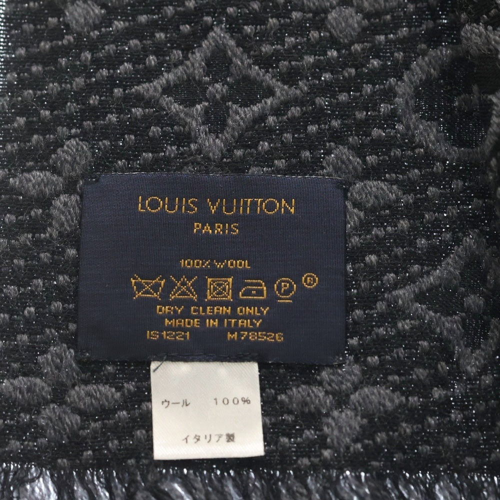 LOUIS VUITTON(ルイヴィトン) エシャルプ モノグラム クラシックマフラー ストール グレー/ブラック M78526 IS1221