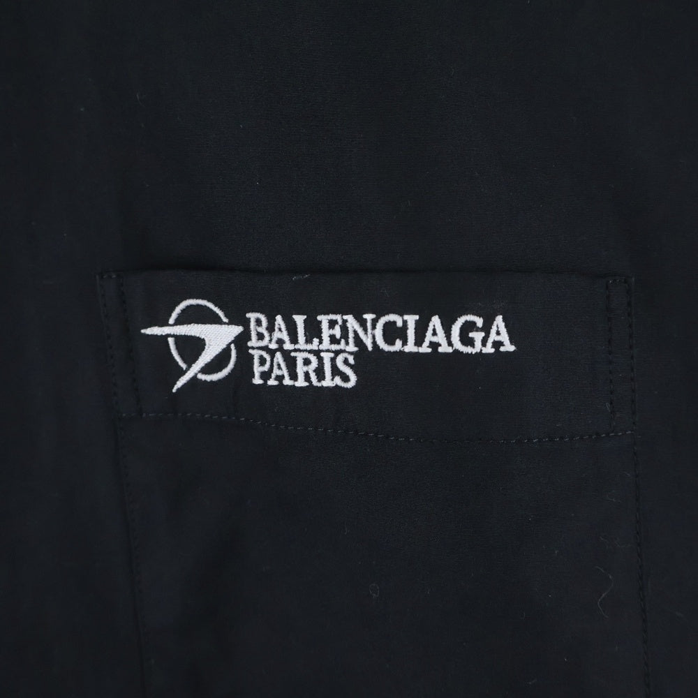 BALENCIAGA(バレンシアガ) 21SS ロゴ刺繍 ラージフィット 長袖シャツ ブラック 658930 TYB18